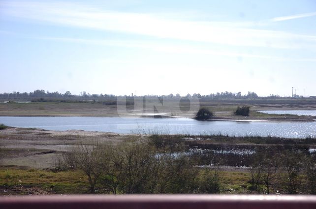 Bajante. Así está hoy el río Salado.&nbsp;