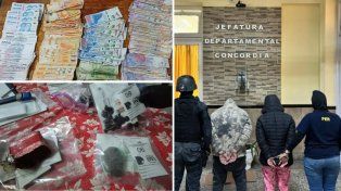 Narcomenudeo. En tres allanamientos en Concordia secuestraron cocaína, marihuana, balanzas digitales, celulares y elementos de corte y dinero en efectivo. hay tres detenidos&nbsp;