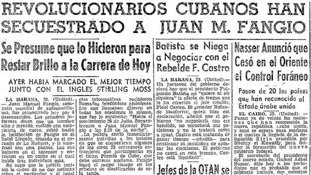 La historia detrás del secuestro de Juan Manuel Fangio en La Habana