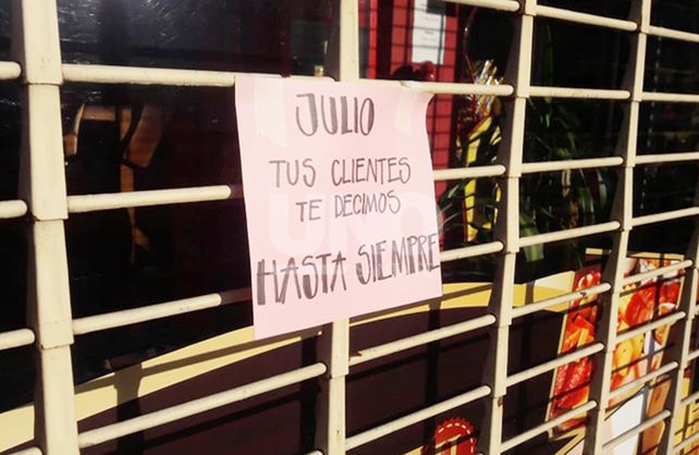 Mensaje. Julio tus clientes te decimos hasta siempre