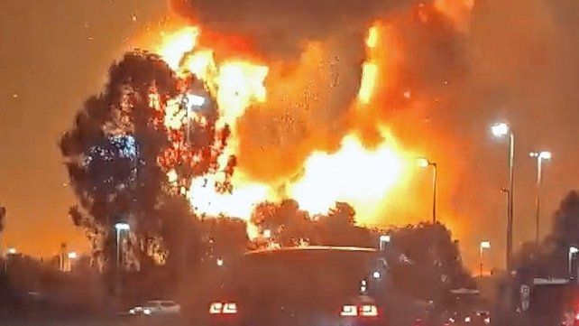 La impactante explosión en Ezeiza.