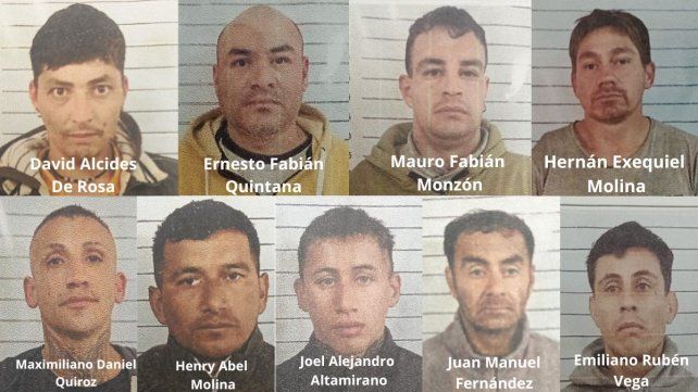 Los nueve evadidos de la Subcomisaría de La Guardia&nbsp;