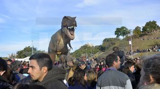 Tierra de dinos. Los dinosaurios fueron el mayor atractivo para chicos y grandes de la región.&nbsp;
