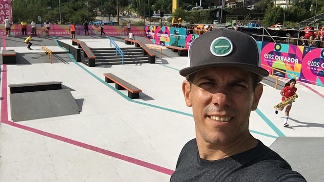 Martín Pibotto en la pista que construyó con su equipo.&nbsp;