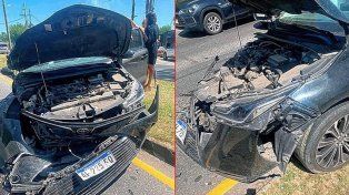 Bochini pasó un susto tras un fuerte choque de auto
