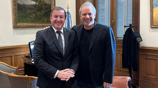 Nik junto a Serenelli en Casa Rosada