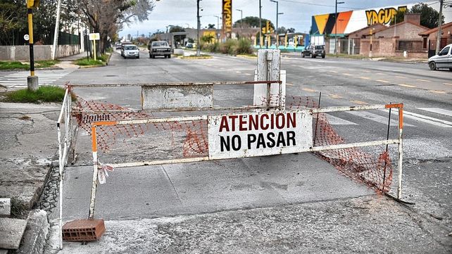 Trabajos de bacheo en la ciudad de Santa Fe