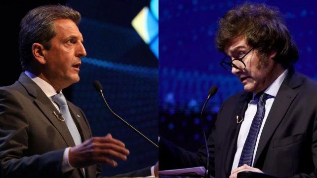 Sergio Massa y Javier Milei debaten desde las 21