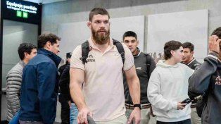 El entrerriano Marcos Kremer arribó con la delegación de Los Pumas a San Juan.