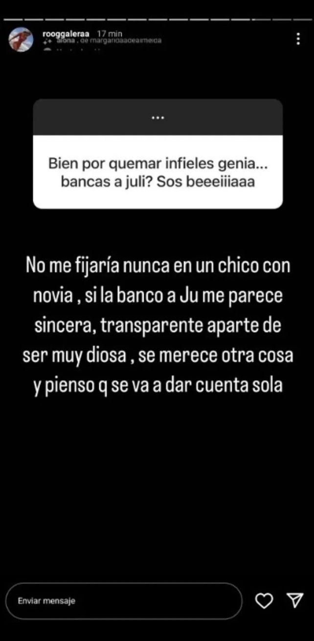 Gran Hermano: supuesta amante de Lucca Bardelli, el novio de Julieta, rompió el silencio