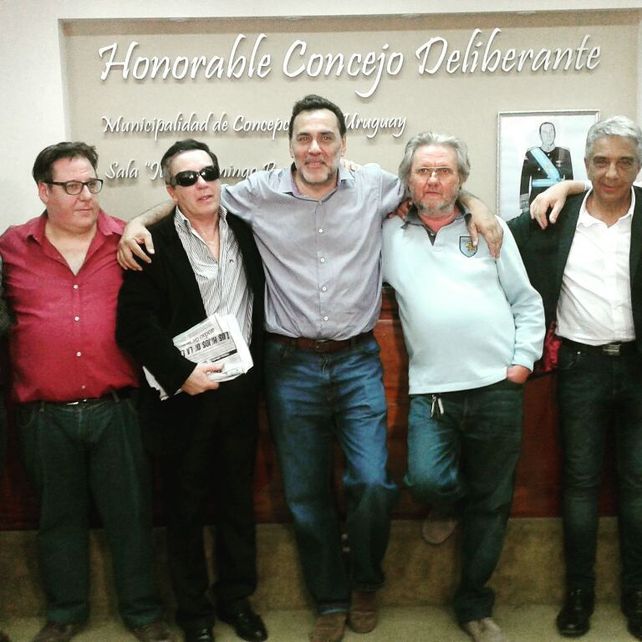 Víctimas. El abrazo de quienes sufrieron en carne propia el horror de Mazzaferri. Foto: Clara Chauvin.&nbsp;