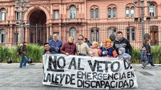 El Foro Permanente Discapacidad convocó para este martes a la ciudadanía a una movilización nacional para rechazar el veto a la emergencia en discapacidad.