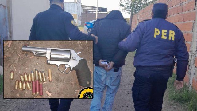 Balacera en Villa Huesito: un hombre fue detenido con un potente revólver
