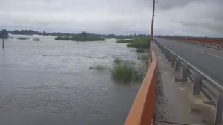 Así se ve el río Salado en la ruta 70