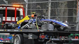 Así quedó el auto de Franco Colapinto tras el accidente en la Q2.