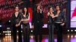 Tinelli, Robles y Rucci el día de la final del Bailando en 2007.