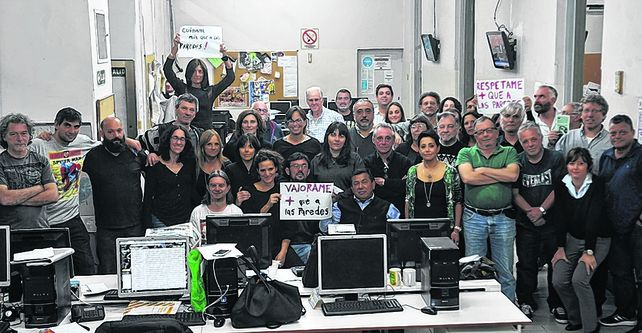 Los trabajadores de La Capital se sumaron a la movida.