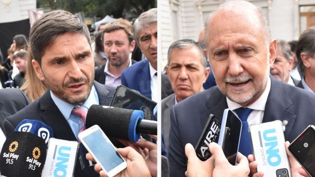 Maximiliano Pullaro y Omar Perotti&nbsp;