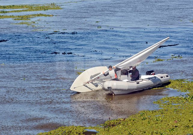 Prudencia. El caudal y el nivel de las aguas en la zona generan un peligro real para navegantes.UNO de Santa Fe/Mauricio Centurión