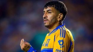 Ángel Correa, con la camiseta de Tigres. El rosarino llegó al equipo mexicano después de jugar durante una década en Atlético de Madrid.