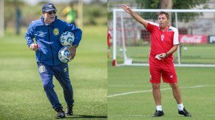 Ariel Holan, técnico de Central, y Frank Kudelka, su colega de Huracán.