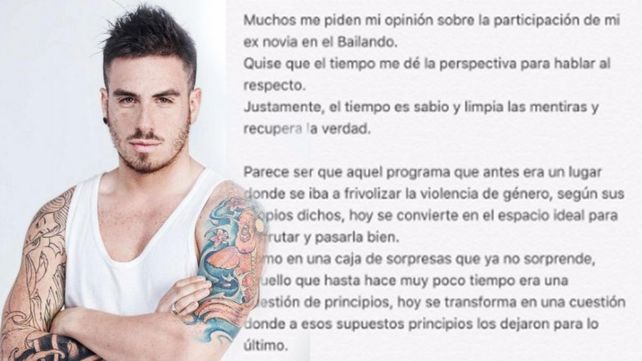 Federico Bal publicó un comunicado sobre la llegada de Barbie Vélez al Bailando Federico Bal publicó un comunicado sobre la llegada de Barbie Vélez al Bailando