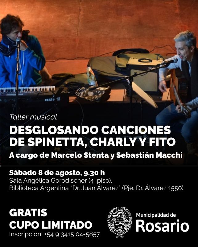 Canciones de Spinetta, Charly García y Fito Páez, desglosadas en la Biblioteca Argentina