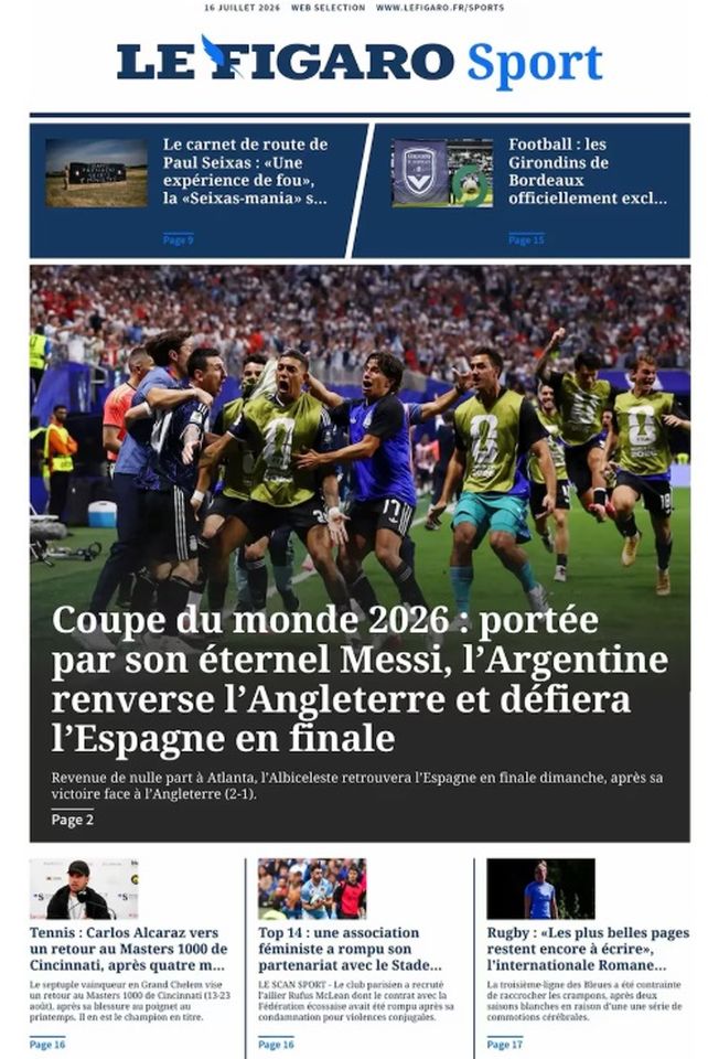 Triunfo de Argentina: las portadas de los principales diarios del mundo