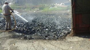 Se registró un incendio en el obrador de la Comuna de Monte Vera