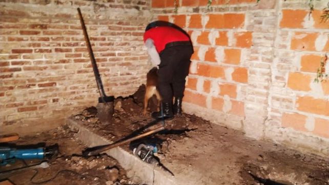 Perros rastreadores de la policía rosarina encontraron el lugar donde había sido enterrado el cuerpo de Nora Escobar.