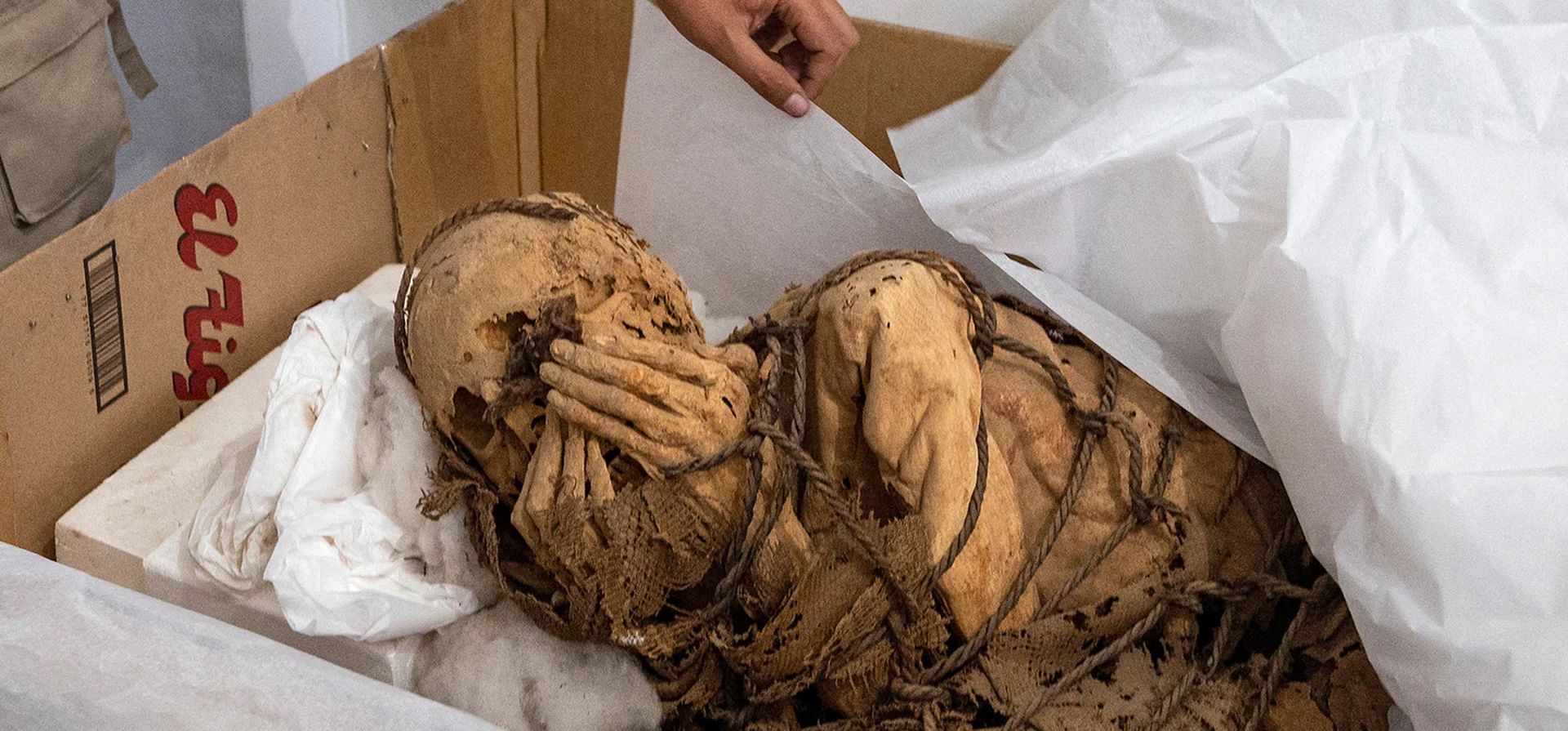 El hallazgo de una momia preincaica en Perú atada con sogas desconcierta a los arqueólogos