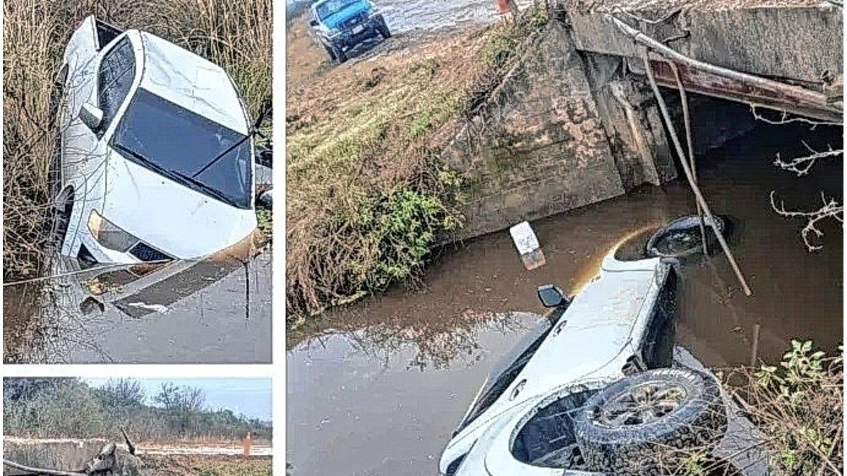 Federación: una familia resultó ilesa tras caer una camioneta a un arroyo