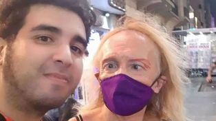 Fernando André Sabag Montiel y Zulma Lobato se sacaron una selfie en Mar del Plata.&nbsp;