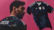 Messi presentó la nueva camiseta alternativa de la Selección Argentina rumbo al Mundial. Messi presentó la nueva camiseta alternativa de la Selección Argentina rumbo al Mundial.