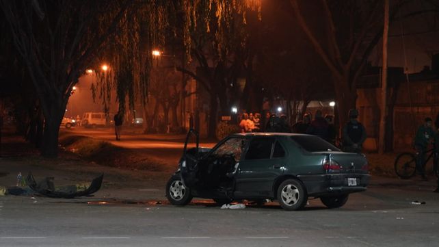Uno de los vehículos involucrados en el accidente.