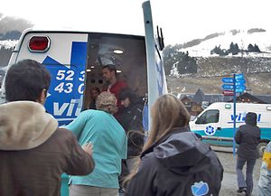 Ocho personas resultaron heridas al descarrilar una aerosilla en el cerro Catedral