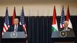 Trump hoy junto al presidente de la Autoridad Nacional Palestina.&nbsp;
