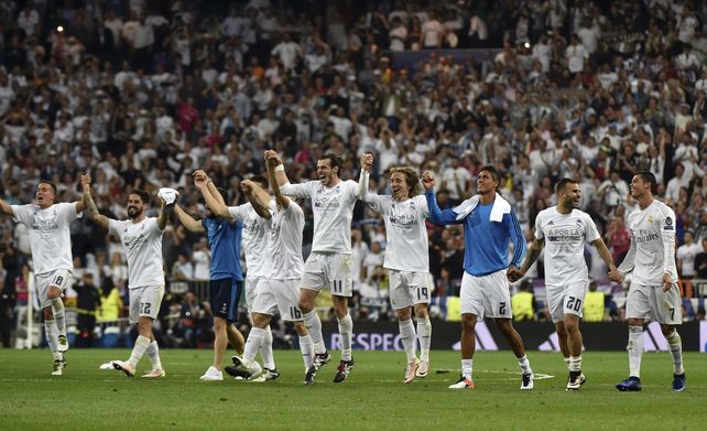 El festejo del equipo merengue.&nbsp;