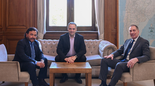 Santilli y Adorni recibieron al gobernador Sáenz (Salta) en la Casa Rosada.