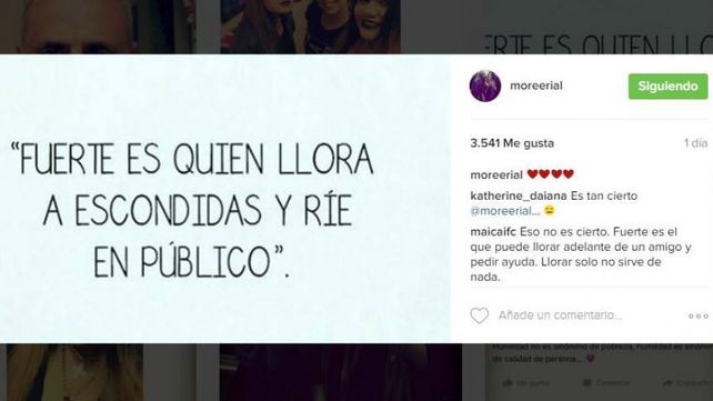 Morena Rial publicó un misterioso mensaje luego de la reconciliación de su padre y Kämpfer Morena Rial publicó un misterioso mensaje luego de la reconciliación de su padre y Kämpfer