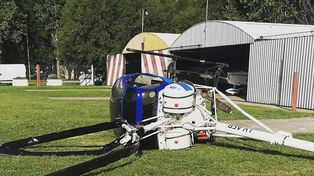 Cayó un helicóptero en Casilda y no hubo heridos