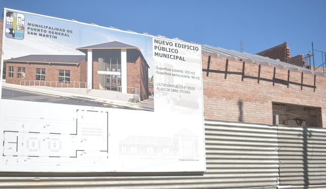 Se construye en Puerto San Martín un moderno edificio que se sumará al patrimonio municipal