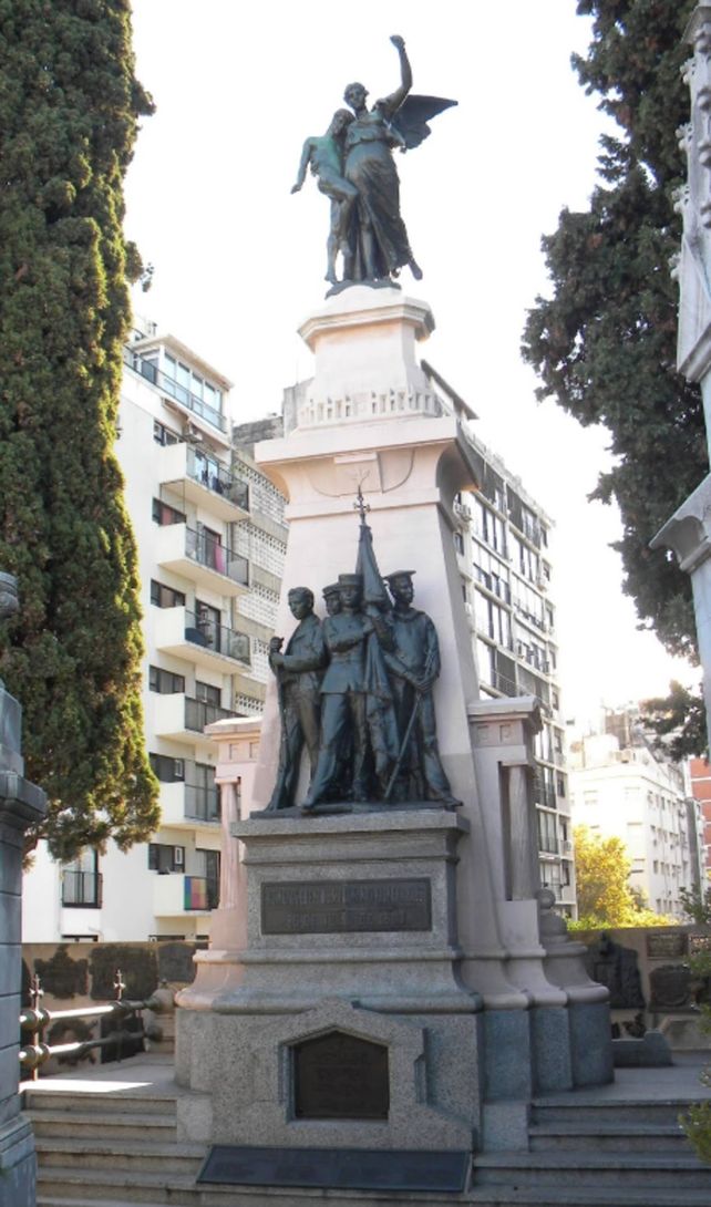 Mausoleo de la UCR en el cementerio de Recoleta, donde descansan los restos de González. 