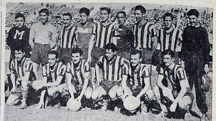 El equipo de Rosario Central que viajó a Chile en plenas fiestas a fines de 1943.