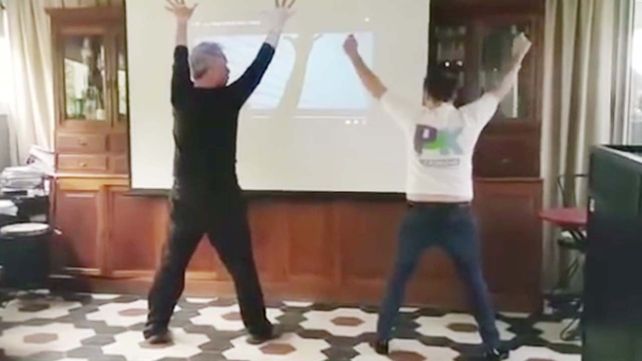 El desopilante video de José Ottavis en plena clase de baile