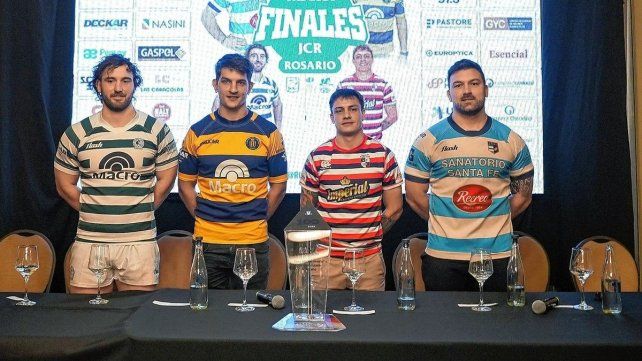 Los capitanes de los equipos que jugarán las semifinales en Fisherton.
