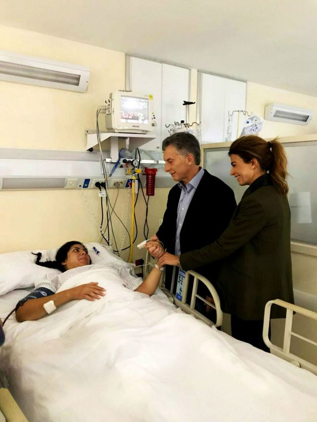 Sanatorio. La escena registrada ayer cerca del mediodía.