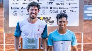 Santiago Bramajo y Santiago Russo, los finalistas de la copa Alto Paraná disputada en Empalme Villa Constitución.