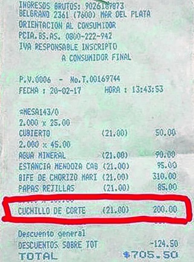 filosos. Cobran 200 por el corte.