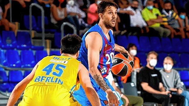 Nicolás Laprovíttola aprovechó sus minutos en la goleada de Barcelona por la Euroliga.&nbsp;